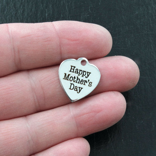 Happy Mother's Day Stainless Steel Charms - BFS011-0434