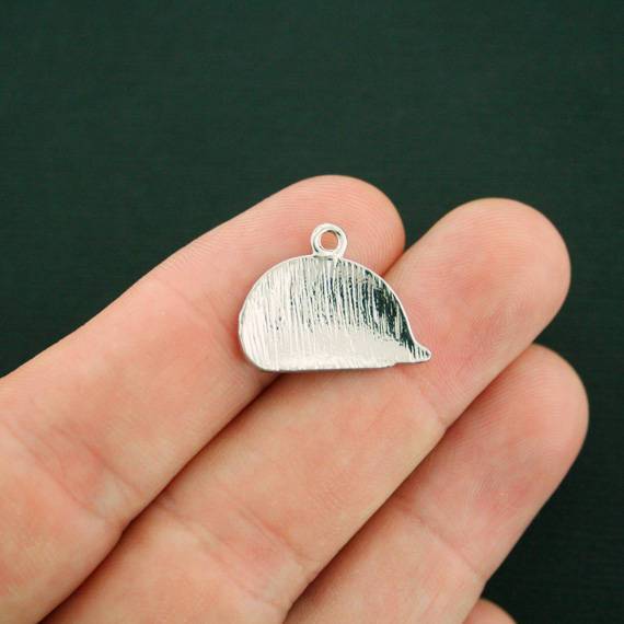 Hedgehog Silver Tone Enamel Charm - E439