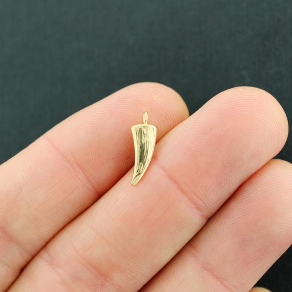 Horn Gold Tone Charm 18K Gold Filled - GC1366