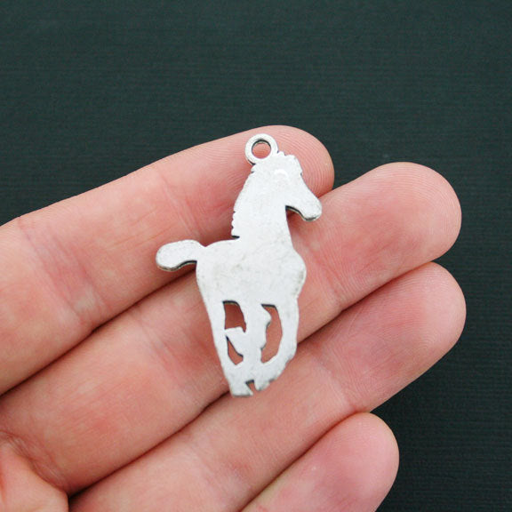 Horse Antique Silver Tone Charm - SC4632