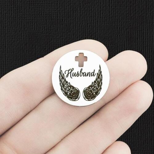 Husband Stainless Steel Cross Charms - BFS023-6089