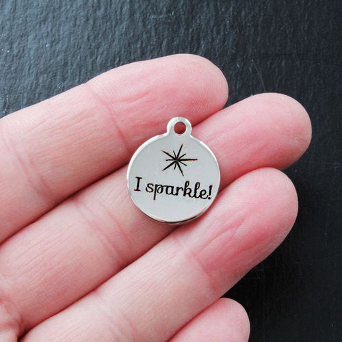 Je pétille ! Breloques en acier inoxydable - BFS001-0227