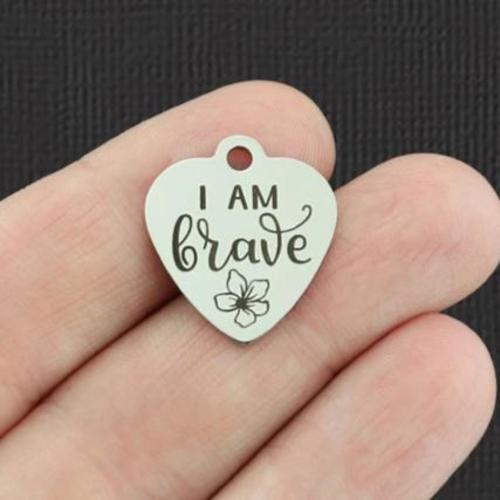 I am brave Stainless Steel Charms - BFS011-5273