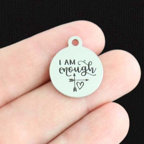 I am enough Stainless Steel Charms - BFS001-6789