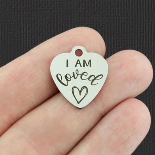 I am loved Stainless Steel Charms - BFS011-5272
