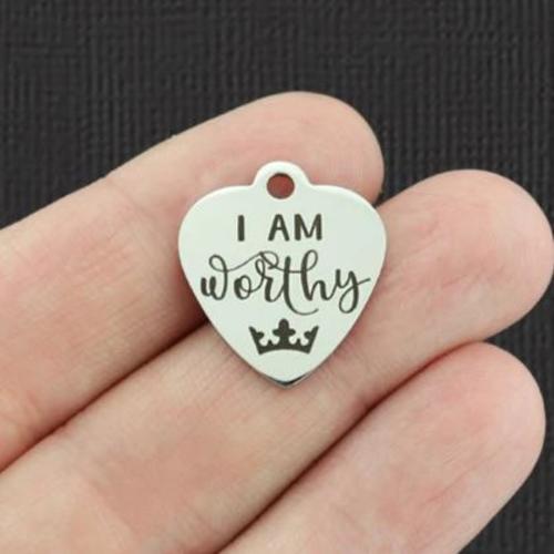 I am worthy Stainless Steel Charms - BFS011-5270