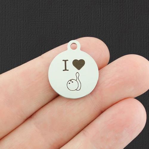 I love bowling Stainless Steel Charms - BFS001-4878