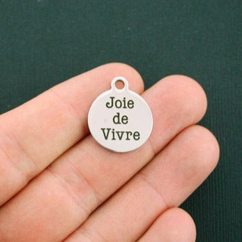 Breloques Joie de Vivre en Acier Inoxydable - BFS001-0244