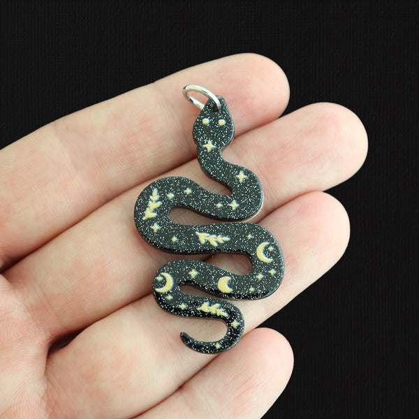 2 breloques serpent en acrylique - K661