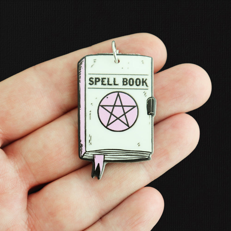 2 Spell Book Acrylic Charms 2 Sided - K668