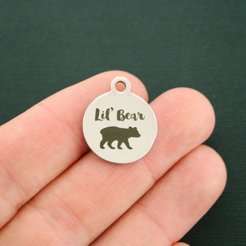 Lil' Bear Stainless Steel Charms - BFS001-2182