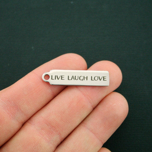 Live Laugh Love Stainless Steel Charms - BFS015-6918