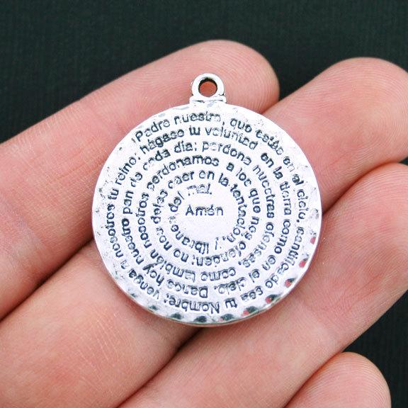 Lords Prayer Antique Silver Tone Charm - SC3719