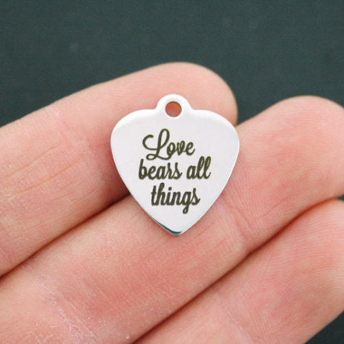 Love Stainless Steel Charms - Bears All Things - BFS011-0675