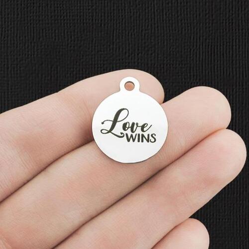 Love Wins Stainless Steel Charms - BFS001-5902