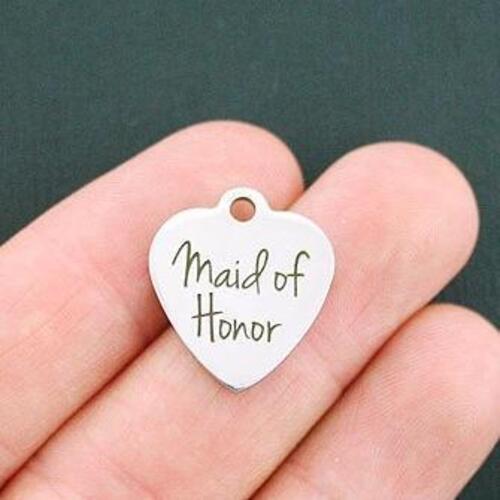 Maid of Honor Stainless Steel Charms - BFS011-1082