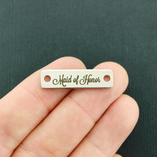 Maid of Honor Stainless Steel Connector Charms - BFS016-7385