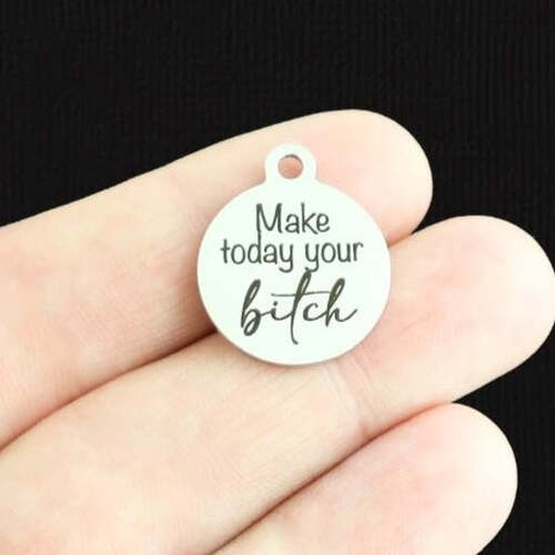 Faites aujourd'hui votre chienne Charms en acier inoxydable - BFS001-6703