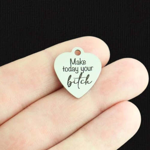 Faites aujourd'hui votre chienne Charms en acier inoxydable - BFS011-6685