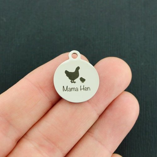 Mama Hen Stainless Steel Charms - BFS001-4280