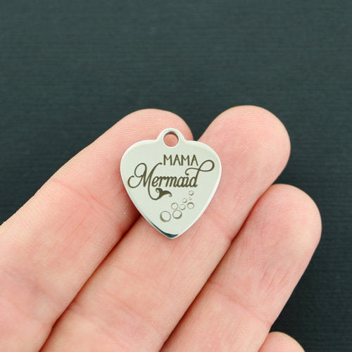 Breloques en acier inoxydable maman sirène - BFS011-3401