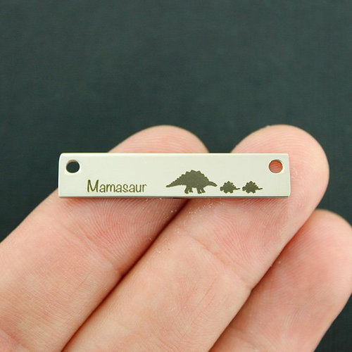 Mamasaur Stainless Steel Connector Charms - 2 babies - BFS017-7600