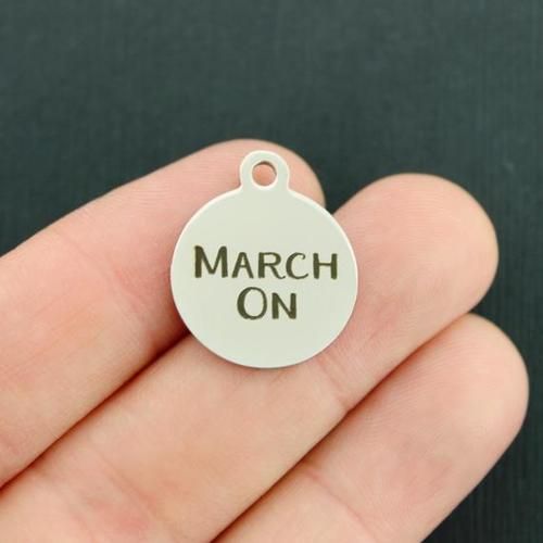 March On Stainless Steel Charms - BFS001-1909