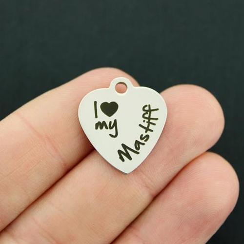 Mastiff Stainless Steel Charms - I love my - BFS011-2913