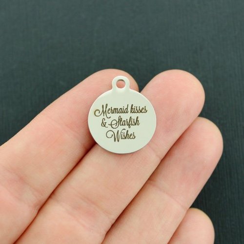 Mermaid kisses Stainless Steel Charms - & Starfish Wishes - BFS001-3677