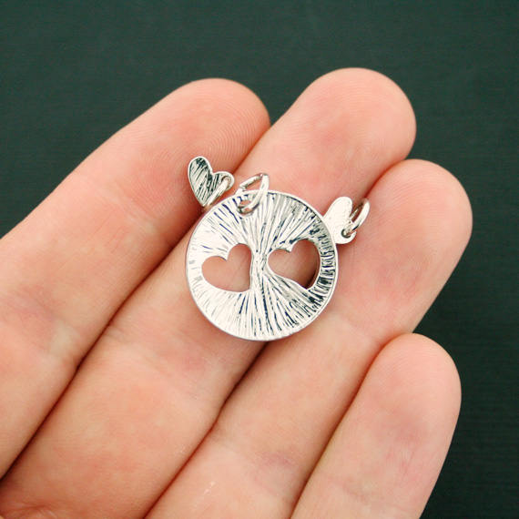 Mother Daughters Antique Silver Tone Charms 3 Piece Set - SC7152