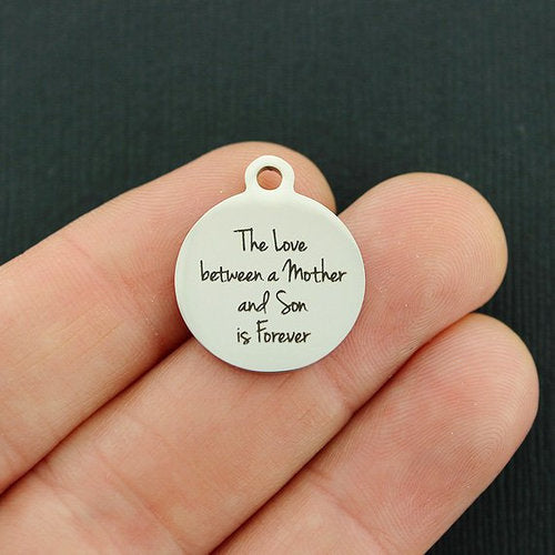 Mother Son Stainless Steel Charms - The love between is forever - BFS001-3076