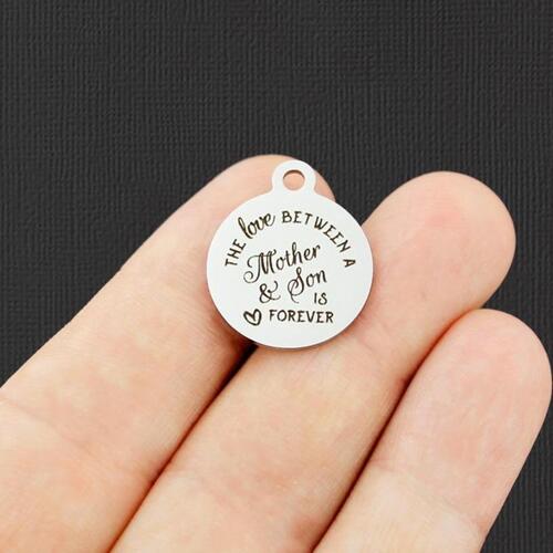 Mother Son Stainless Steel Charms - The love between is forever - BFS001-4562