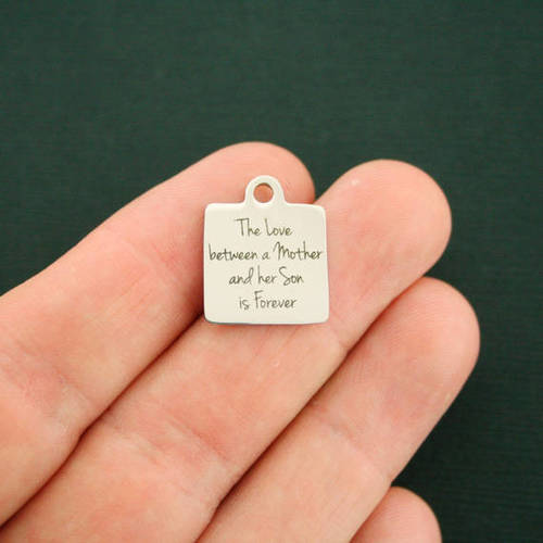 Mother Son Stainless Steel Charms - The love between is forever - BFS013-2497