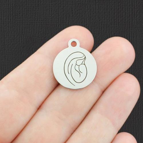 Mother and Baby Stainless Steel Charms - BFS001-5062