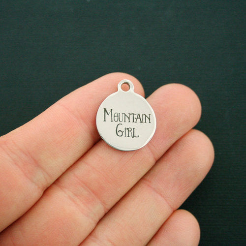 Mountain Girl Stainless Steel Charms - BFS001-1761