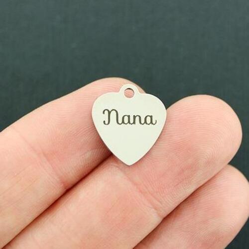 Nana Stainless Steel Small Heart Charms - BFS012-4113