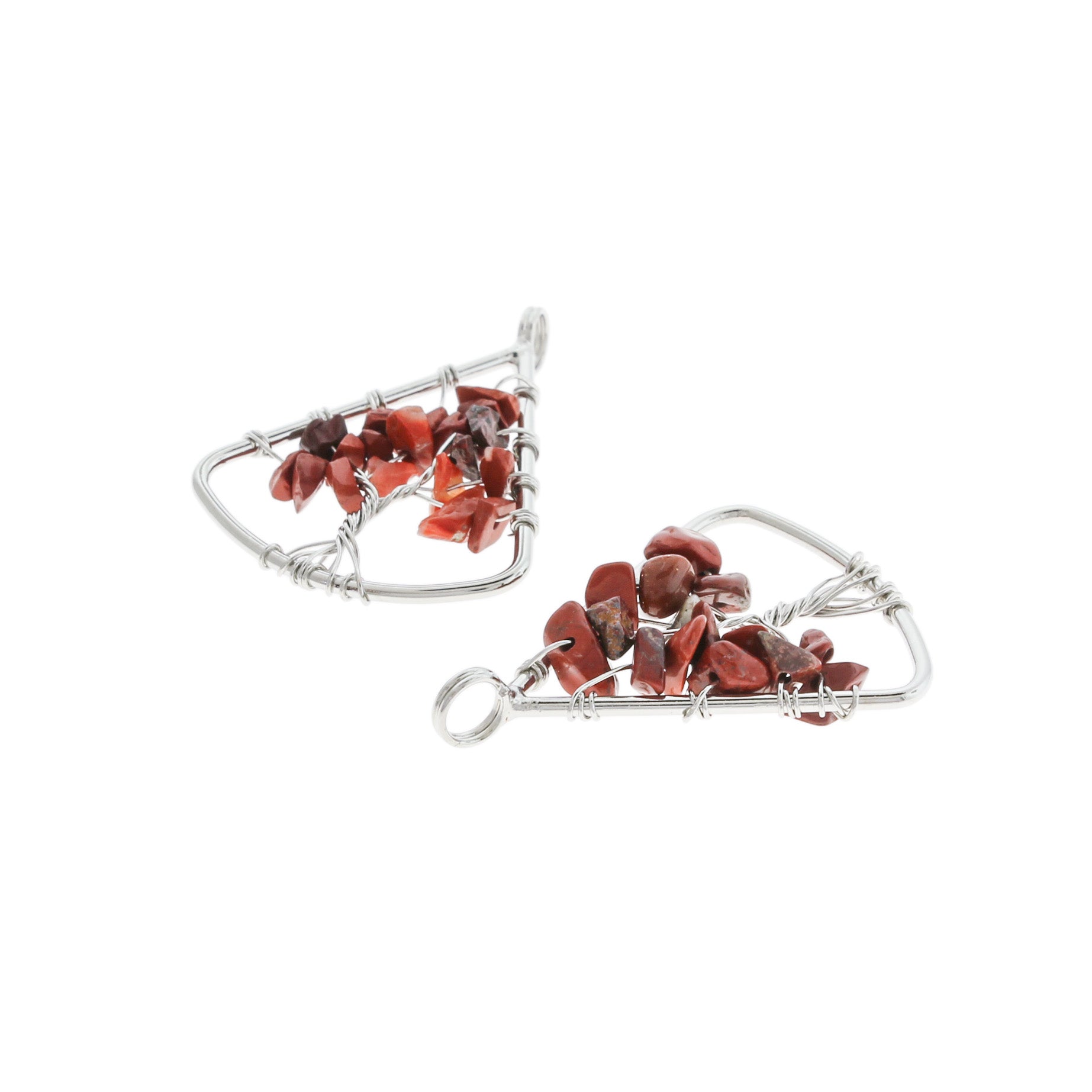 Pendentif arbre de vie en jaspe rouge naturel - GEM132