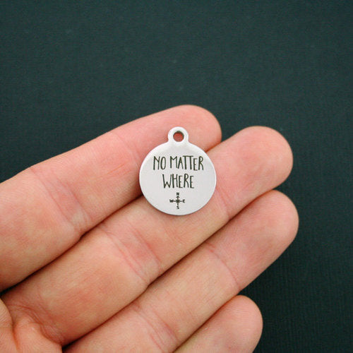 Peu importe où les breloques en acier inoxydable - BFS001-1311