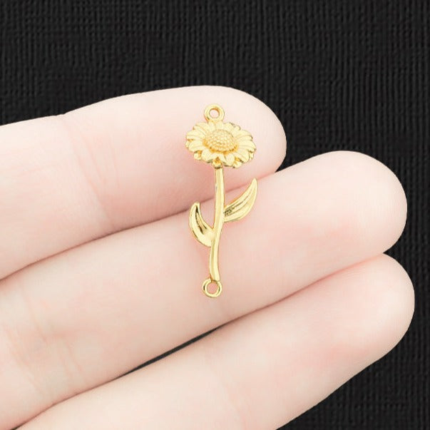 October Birth Flower Gold Tone Copper Charm 3D - GC187