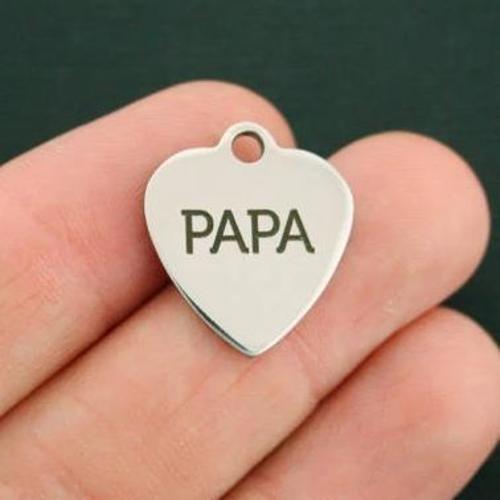 Breloques Papa en Acier Inoxydable - BFS011-1581