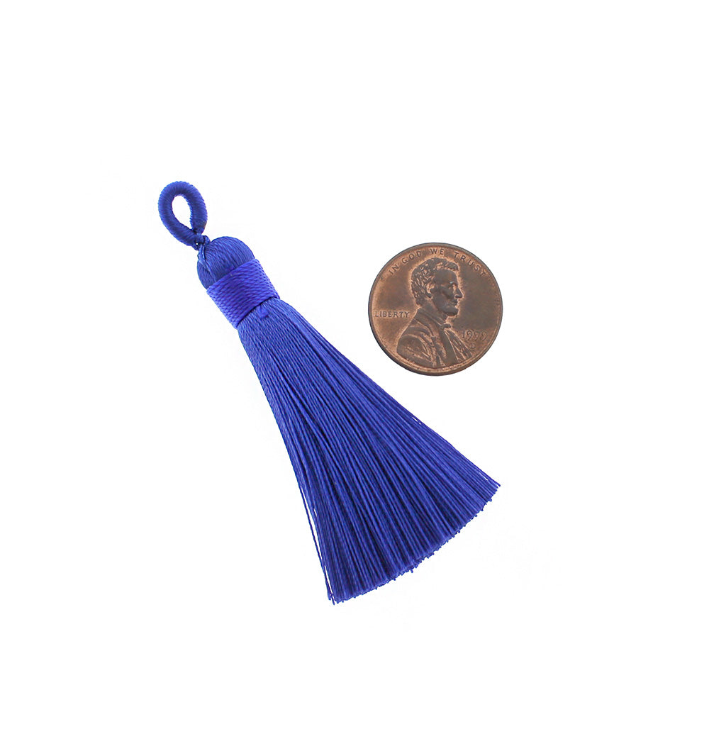 Polyester Tassels with Attached Loop - 1 Pair - Choose Your Color!