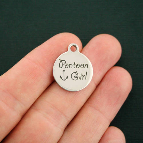 Pontoon Girl Stainless Steel Charms - BFS001-2441
