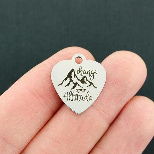 Positivity Stainless Steel Charms - Change your altitude - BFS011-4798