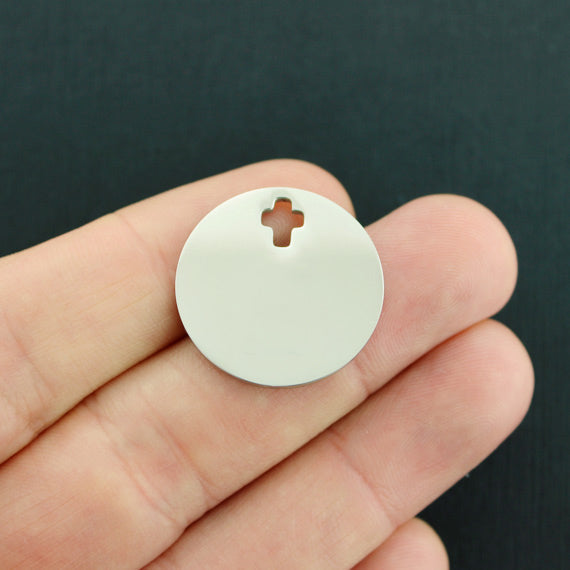 Proverb 31 Woman Stainless Steel Cross Charms - BFS023-0923