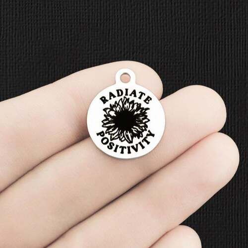 Radiate Positivity Stainless Steel Charms - BFS001-6566