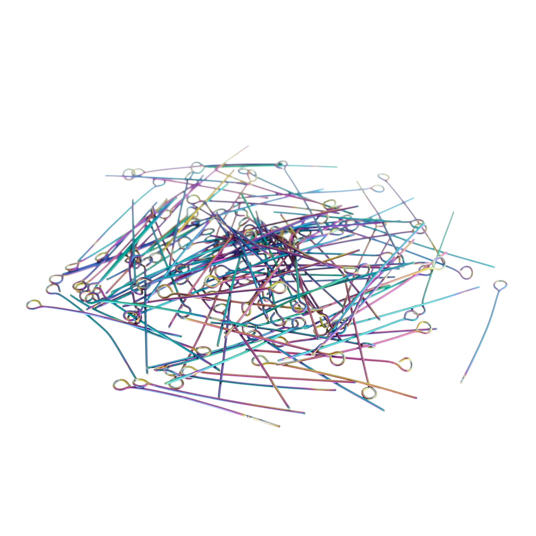 Épingles à œil en acier inoxydable galvanisé arc-en-ciel - 35 mm - 50 pièces - PIN013