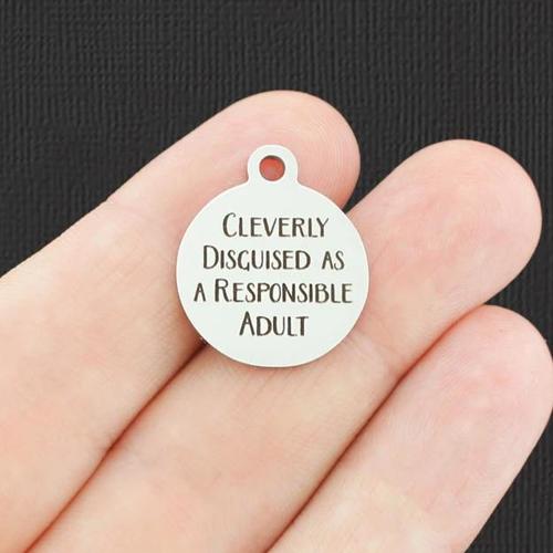 Breloques en acier inoxydable pour adulte responsable - Astucieusement déguisé en - BFS001-1959