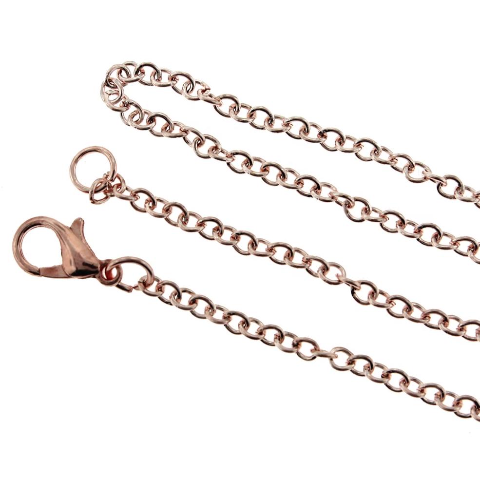 Rose Gold Cable Chain Necklace 30" - 3mm - Choose Your Quantity!