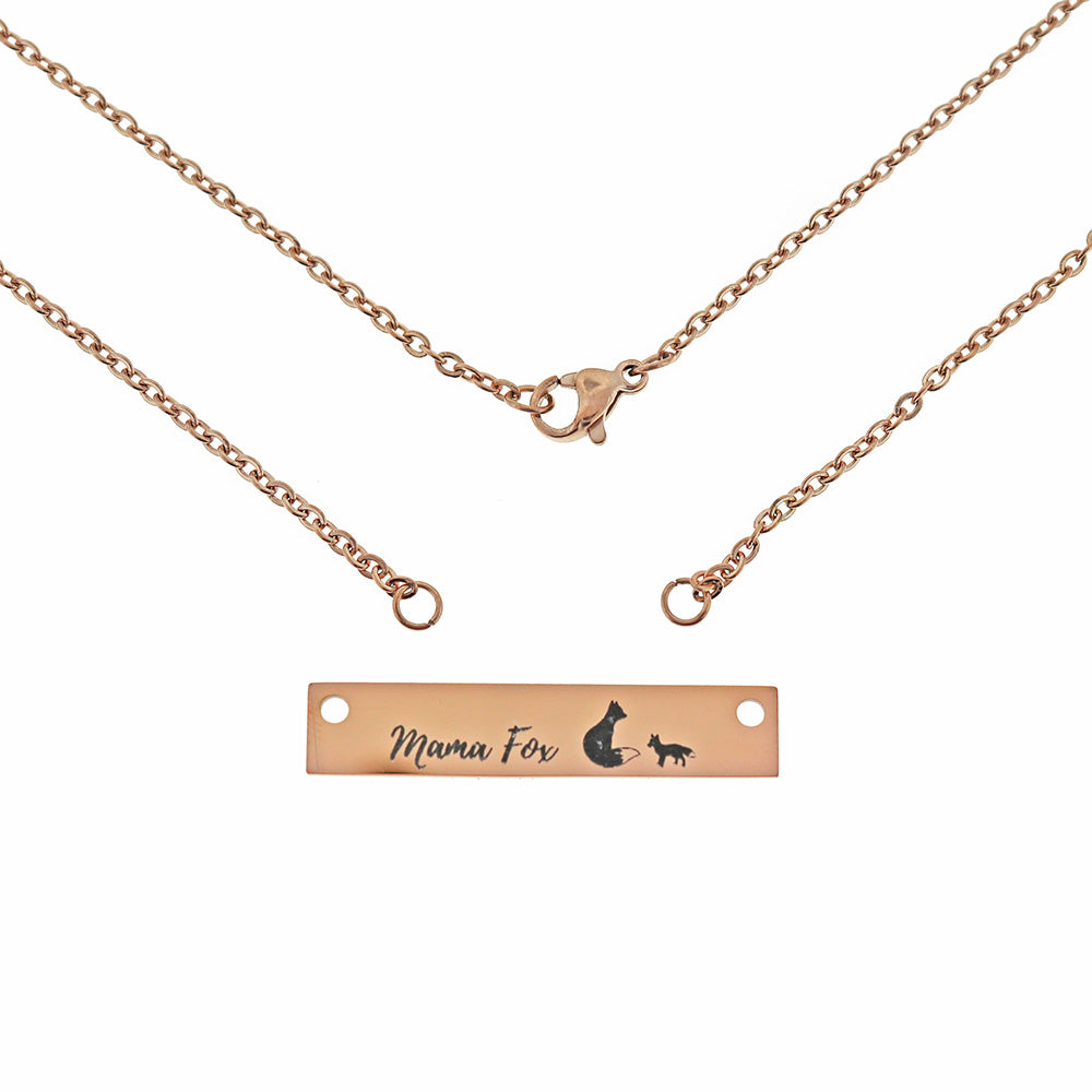 Rose Gold Stainless Steel Cable Chain Connector Necklace 18" - 2mm - Choose Your Quantity!