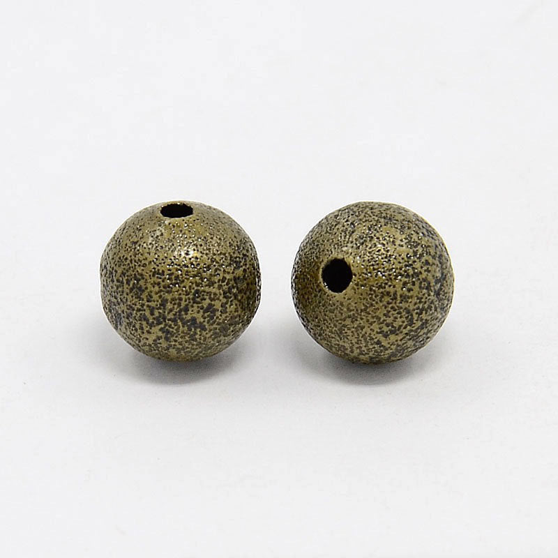 Round Brass Beads 8mm - Assorted Stardust - 50 Beads - BD750